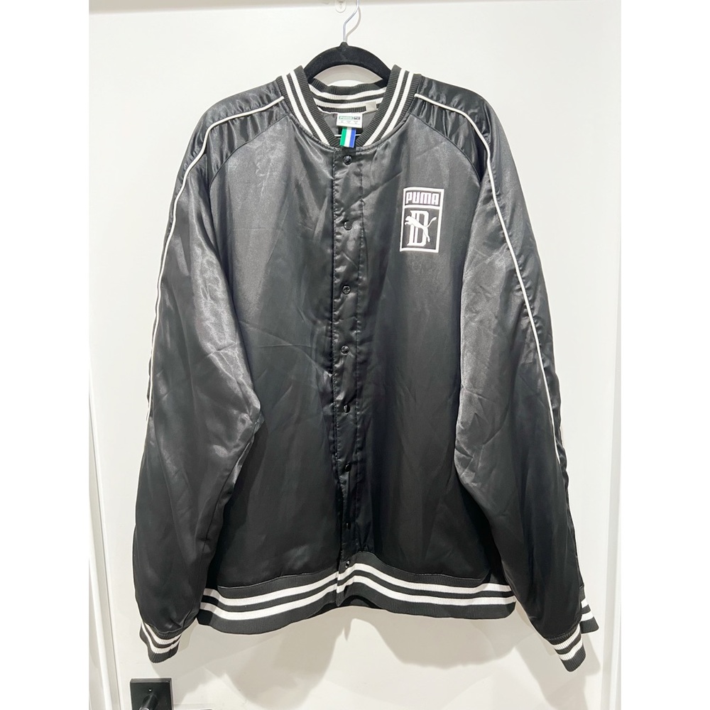 PUMA x BIG SEAN Satin Jacket Black/White - Picture 4 of 5